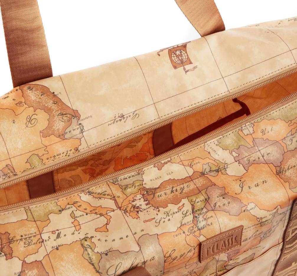 Alviero Martini Borsa Da Viaggio Con Pochette Geo Soft Naturale BV S022 6001